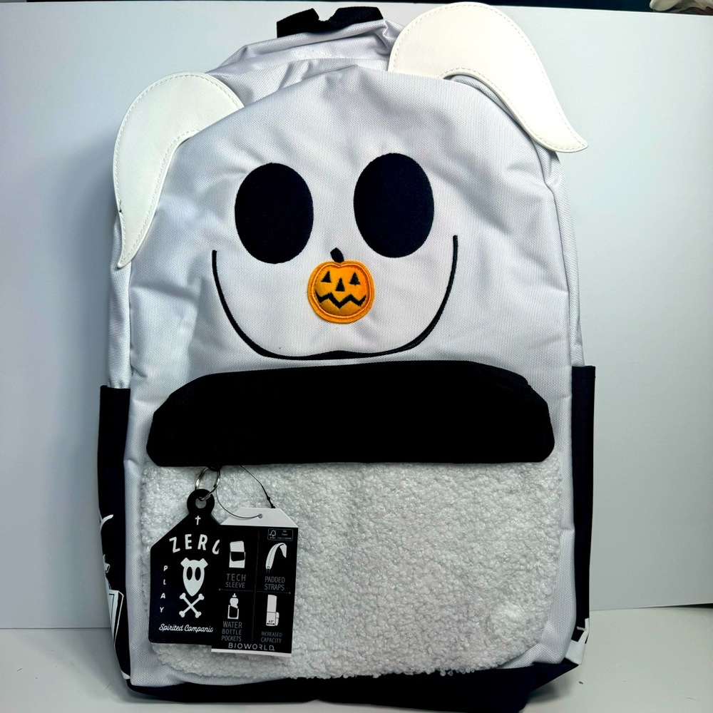 NWT. Disney The Nightmare Before Christmas Zero Figural Fuzzy Backpack